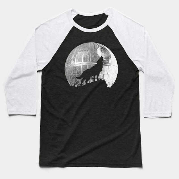 Wolf, that's no moon! Baseball T-Shirt by chriswig